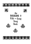 Boskone 9 Filk-Song Book cover